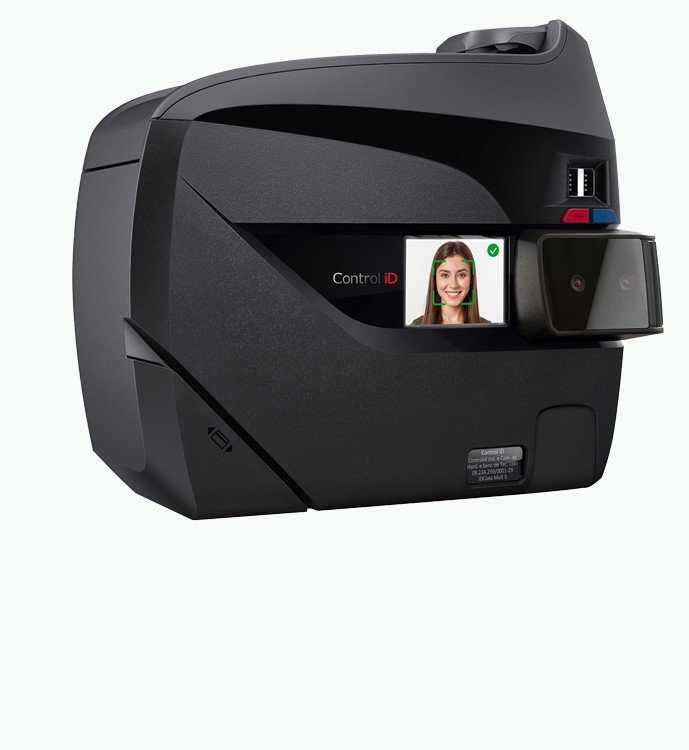 Relógio de ponto Control iD REP iDClass Facial, identificação por reconhecimento facial