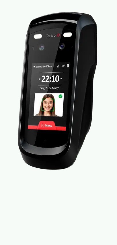 Coletor facial Control iD iDFace para marcação de ponto